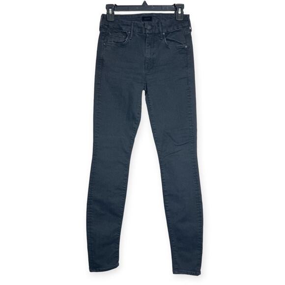 MOTHER Denim - MOTHER The Looker Skinny Jeans SIZE 25 x 29 Not Guilty Black Stretch Denim USA